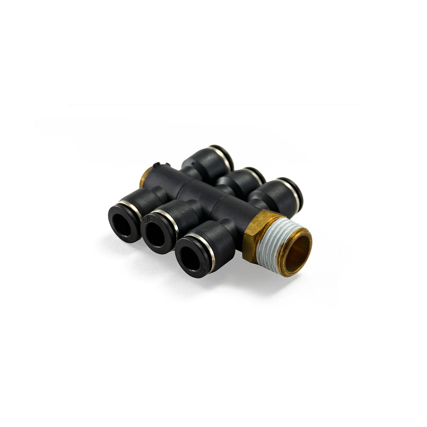 1/2" Male NPT to 3/8" PTC 6-Way