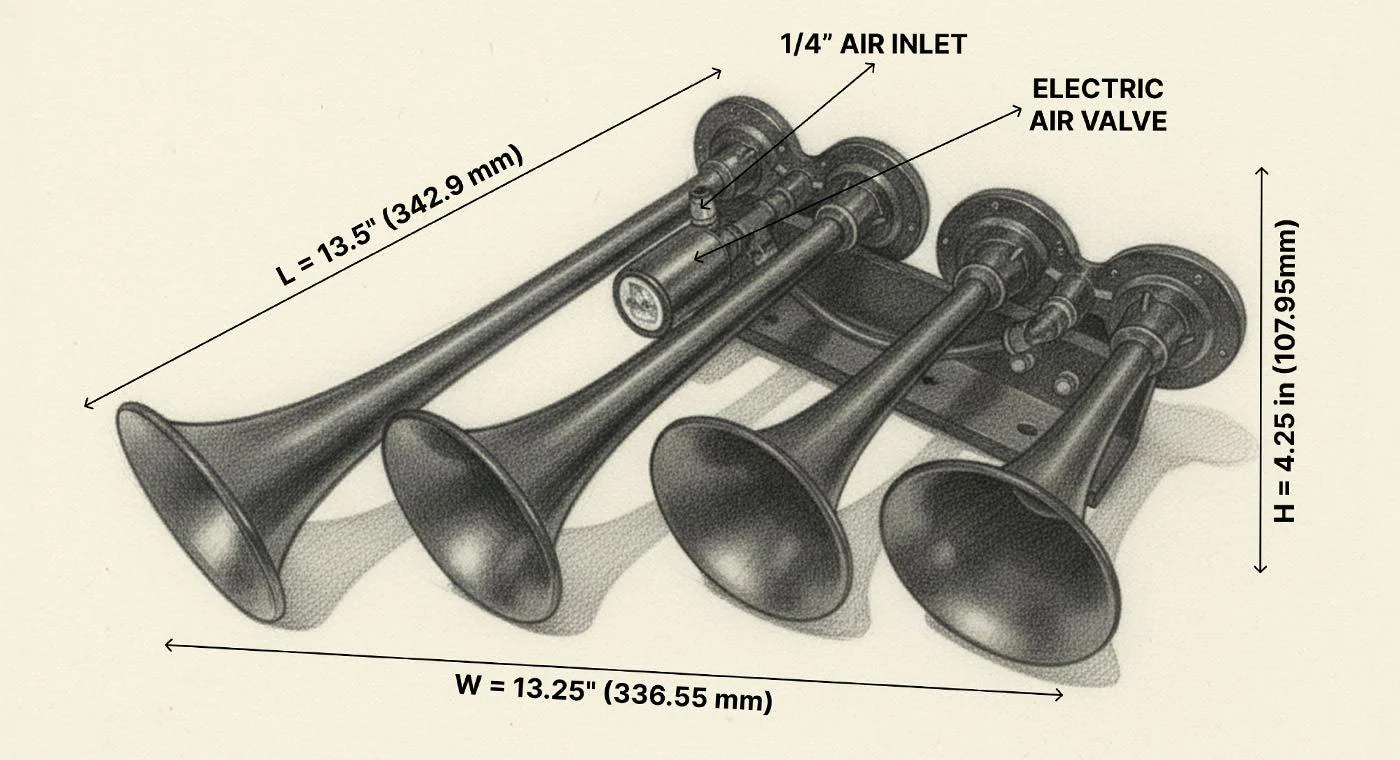 The Rage 4-Chime Air Horn - Image 4