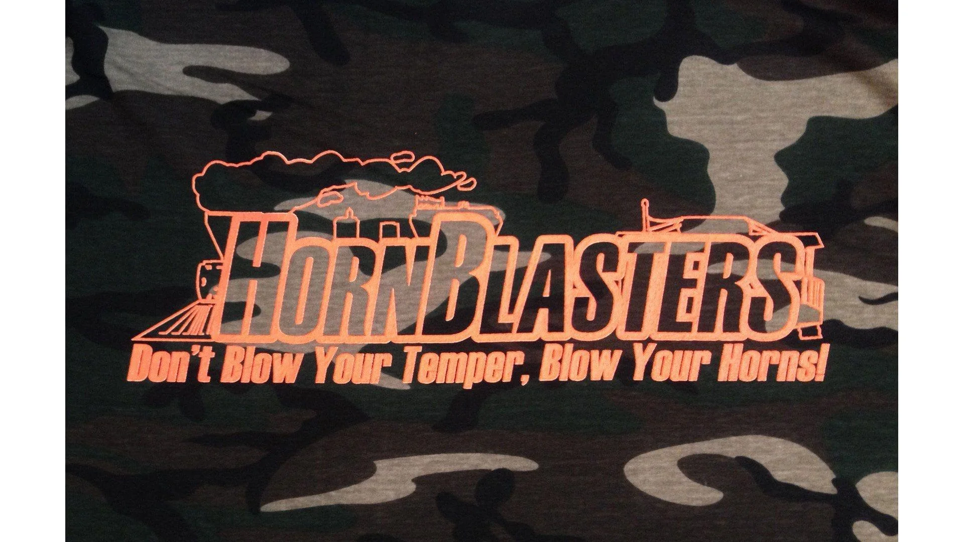 HornBlasters Camo Train Logo T-Shirt - Image 3