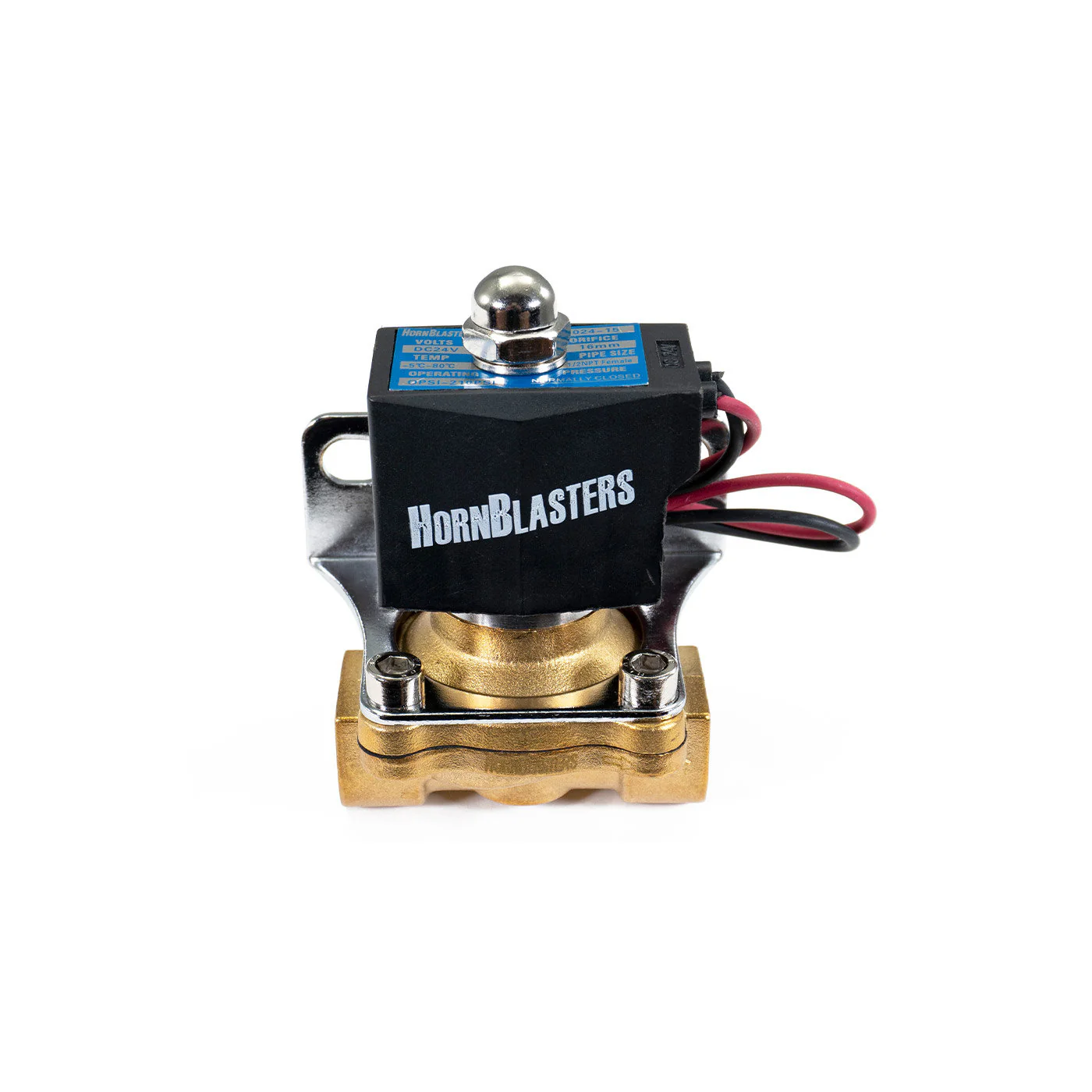 HornBlasters Brass 1/2" 24 Volt Electric Air Valve - Image 2